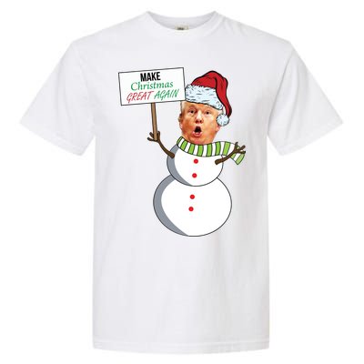 Make Christmas Great Again Trump Snowman Garment-Dyed Heavyweight T-Shirt