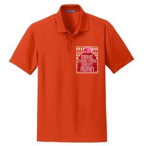 Make Christmas Great Again Ugly Christmas Sweater Design Dry Zone Grid Polo