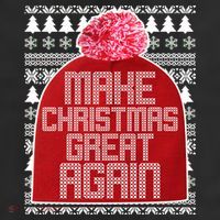 Make Christmas Great Again Ugly Christmas Sweater Design 7 Panel Mesh Trucker Snapback Hat
