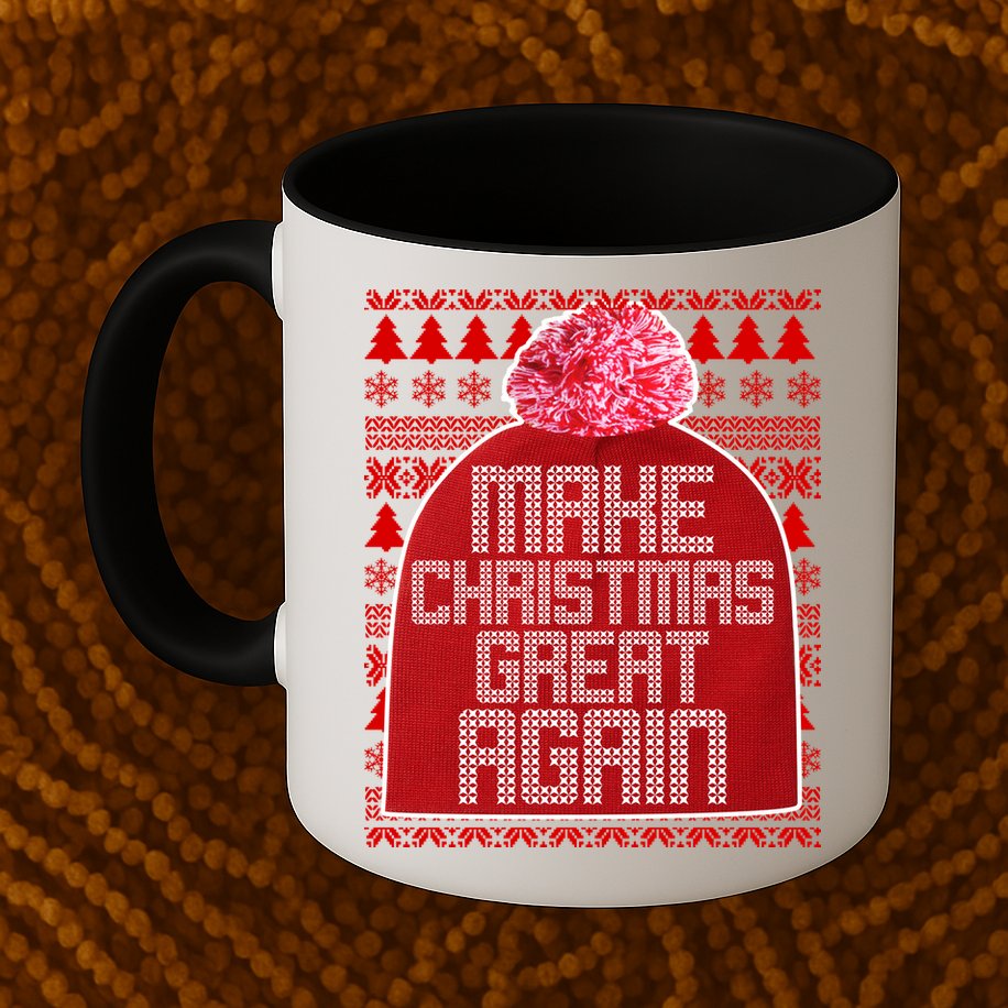 Make Christmas Great Again Ugly Christmas Sweater Design Mug