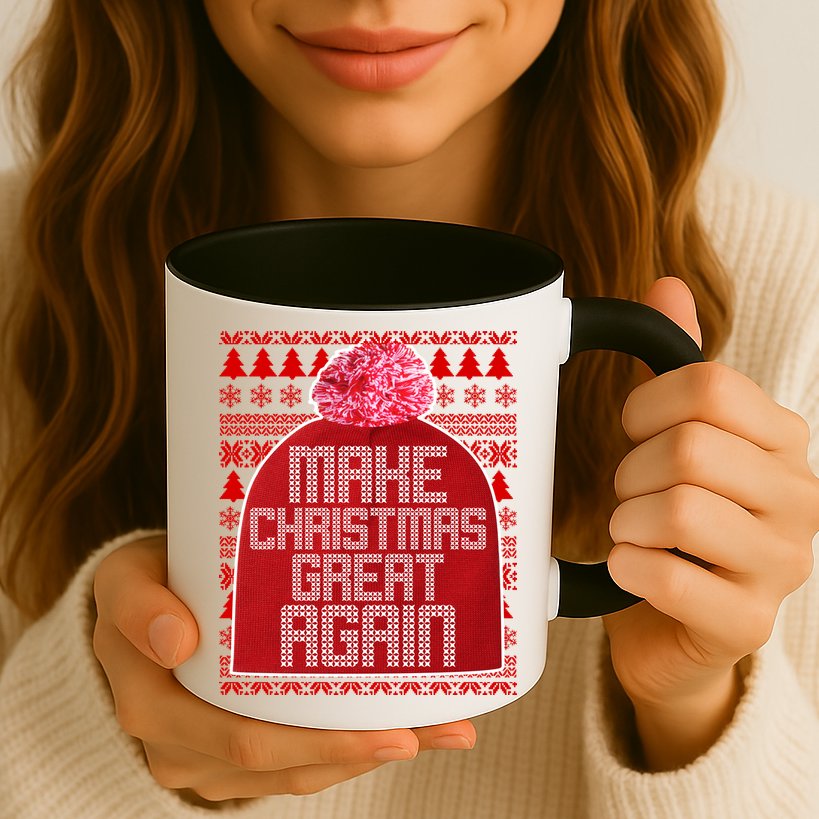 Make Christmas Great Again Ugly Christmas Sweater Design Mug