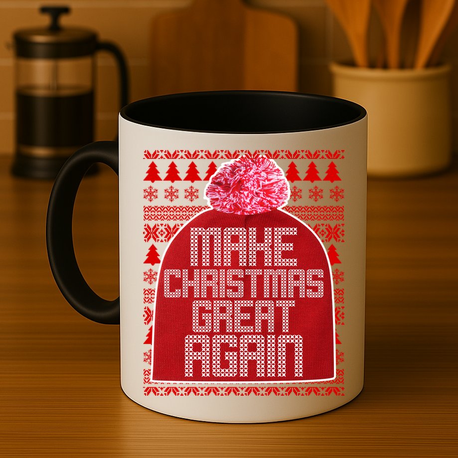 Make Christmas Great Again Ugly Christmas Sweater Design Mug