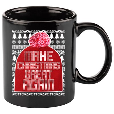 Make Christmas Great Again Ugly Christmas Sweater Design 11oz C Handle Ceramic Mug