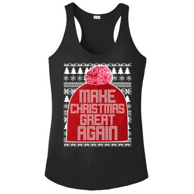 Make Christmas Great Again Ugly Christmas Sweater Design Ladies PosiCharge Competitor Racerback Tank