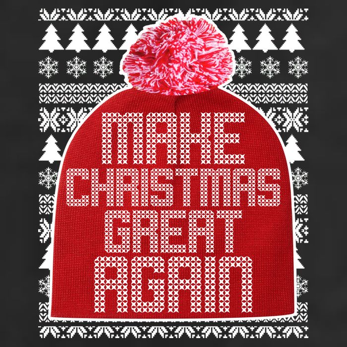 Make Christmas Great Again Ugly Christmas Sweater Design Golf Towel
