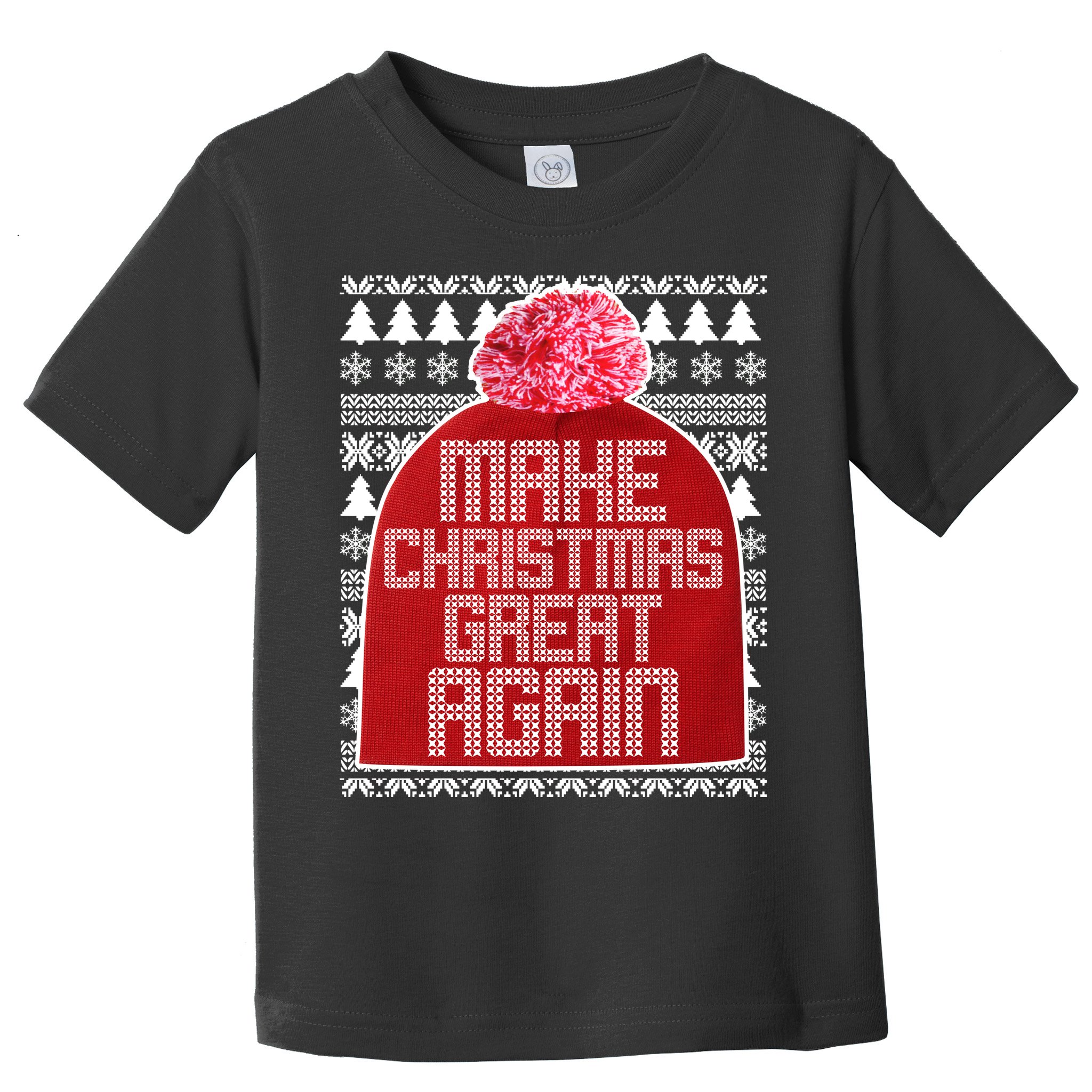 Make Christmas Great Again Ugly Christmas Sweater Design Toddler T-Shirt