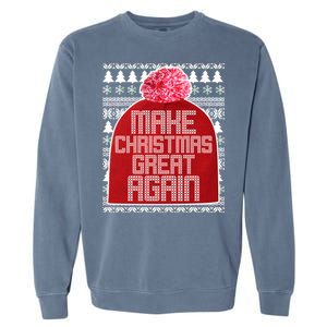 Make Christmas Great Again Ugly Christmas Sweater Design Garment-Dyed Sweatshirt