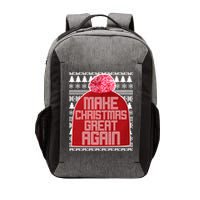Make Christmas Great Again Ugly Christmas Sweater Design Vector Backpack