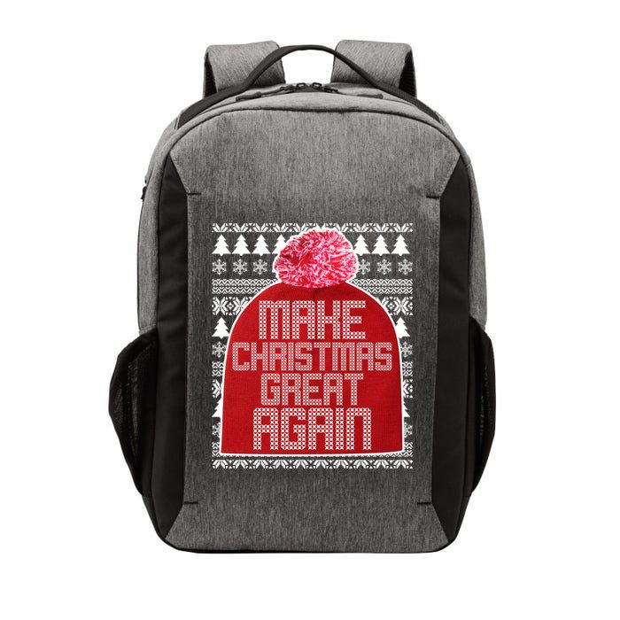 Make Christmas Great Again Ugly Christmas Sweater Design Vector Backpack