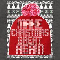 Make Christmas Great Again Ugly Christmas Sweater Design Vector Backpack