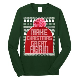 Make Christmas Great Again Ugly Christmas Sweater Design Long Sleeve Shirt