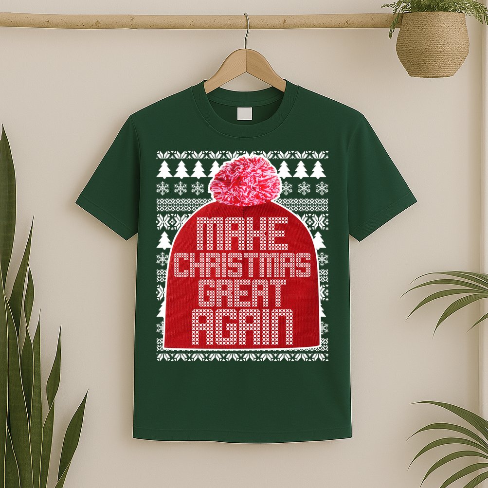 Make Christmas Great Again Ugly Christmas Sweater Design T-Shirt