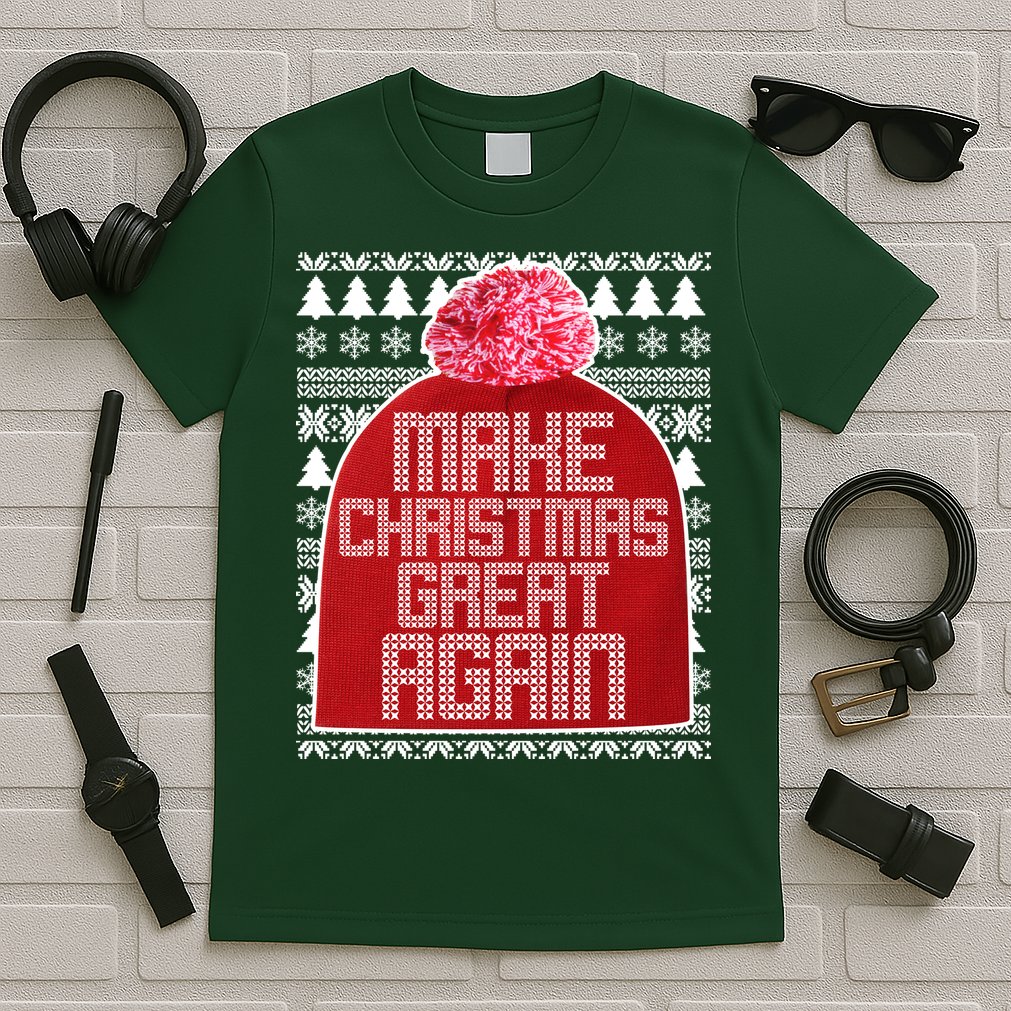 Make Christmas Great Again Ugly Christmas Sweater Design T-Shirt