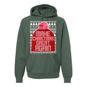 Make Christmas Great Again Ugly Christmas Sweater Design Premium Hoodie