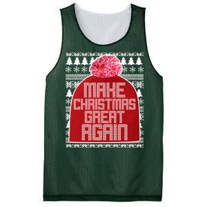 Make Christmas Great Again Ugly Christmas Sweater Design Mesh Reversible Basketball Jersey Tank