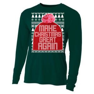 Make Christmas Great Again Ugly Christmas Sweater Design Cooling Performance Long Sleeve Crew