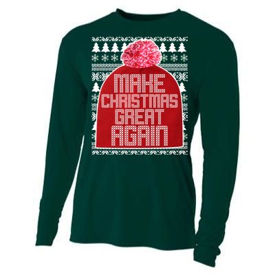 Make Christmas Great Again Ugly Christmas Sweater Design Cooling Performance Long Sleeve Crew