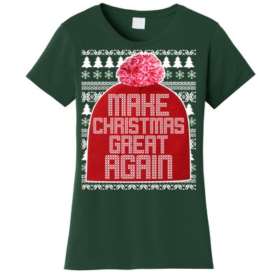 Make Christmas Great Again Ugly Christmas Sweater Design Women's T-Shirt