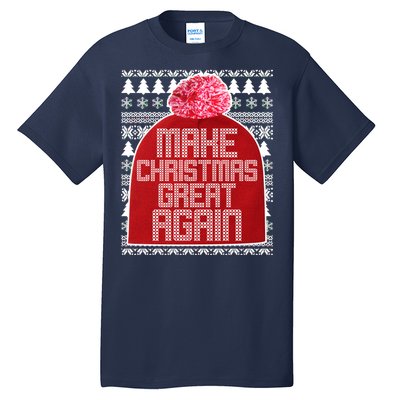 Make Christmas Great Again Ugly Christmas Sweater Design Tall T-Shirt