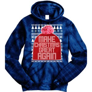 Make Christmas Great Again Ugly Christmas Sweater Design Tie Dye Hoodie