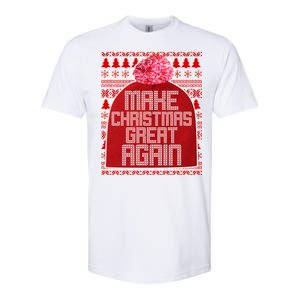 Make Christmas Great Again Ugly Christmas Sweater Design Softstyle CVC T-Shirt