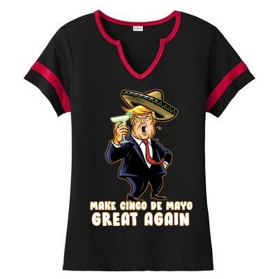 Make Cinco De Mayo Great Again Ladies Halftime Notch Neck Tee