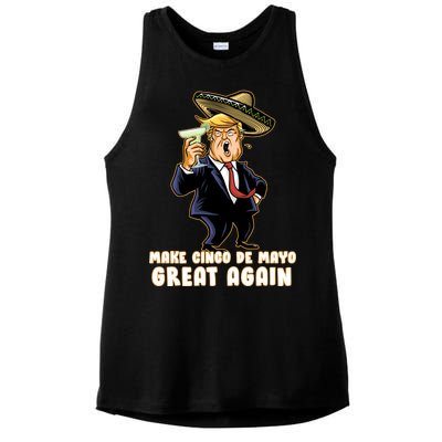 Make Cinco De Mayo Great Again Ladies PosiCharge Tri-Blend Wicking Tank