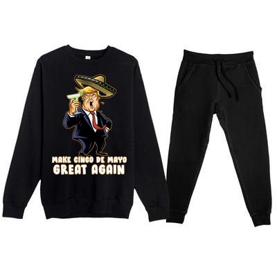 Make Cinco De Mayo Great Again Premium Crewneck Sweatsuit Set