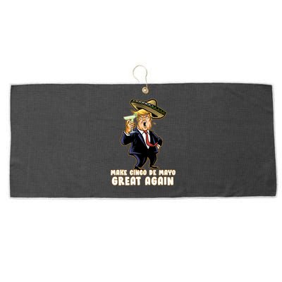 Make Cinco De Mayo Great Again Large Microfiber Waffle Golf Towel