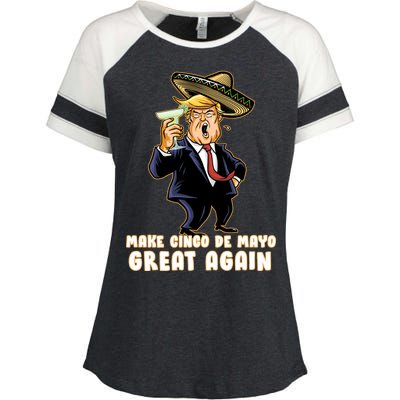 Make Cinco De Mayo Great Again Enza Ladies Jersey Colorblock Tee