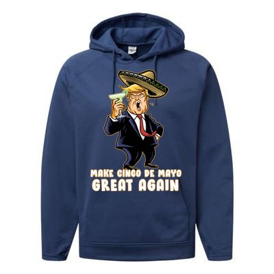 Make Cinco De Mayo Great Again Performance Fleece Hoodie