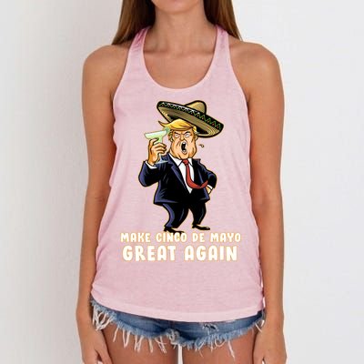 Make Cinco De Mayo Great Again Women's Knotted Racerback Tank