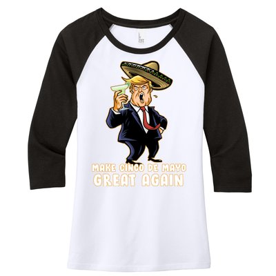 Make Cinco De Mayo Great Again Women's Tri-Blend 3/4-Sleeve Raglan Shirt