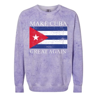 Make Cuba Great Again Cuban Flag Colorblast Crewneck Sweatshirt