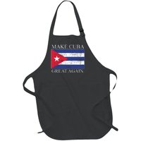 Make Cuba Great Again Cuban Flag Full-Length Apron With Pockets