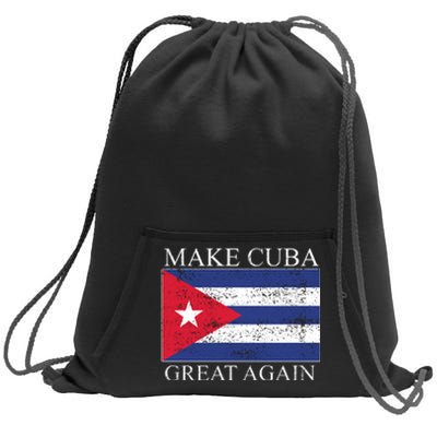 Make Cuba Great Again Cuban Flag Sweatshirt Cinch Pack Bag