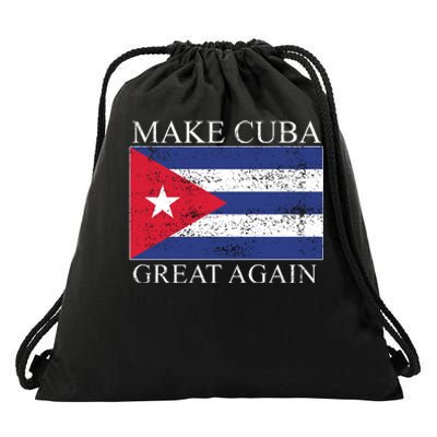 Make Cuba Great Again Cuban Flag Drawstring Bag