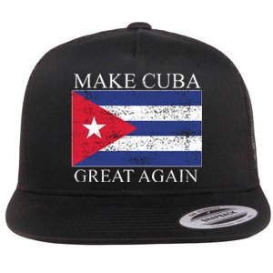 Make Cuba Great Again Cuban Flag Flat Bill Trucker Hat