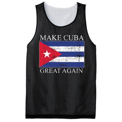 Make Cuba Great Again Cuban Flag Mesh Reversible Basketball Jersey Tank