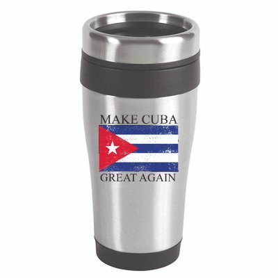 Make Cuba Great Again Cuban Flag 16oz Travel Tumbler
