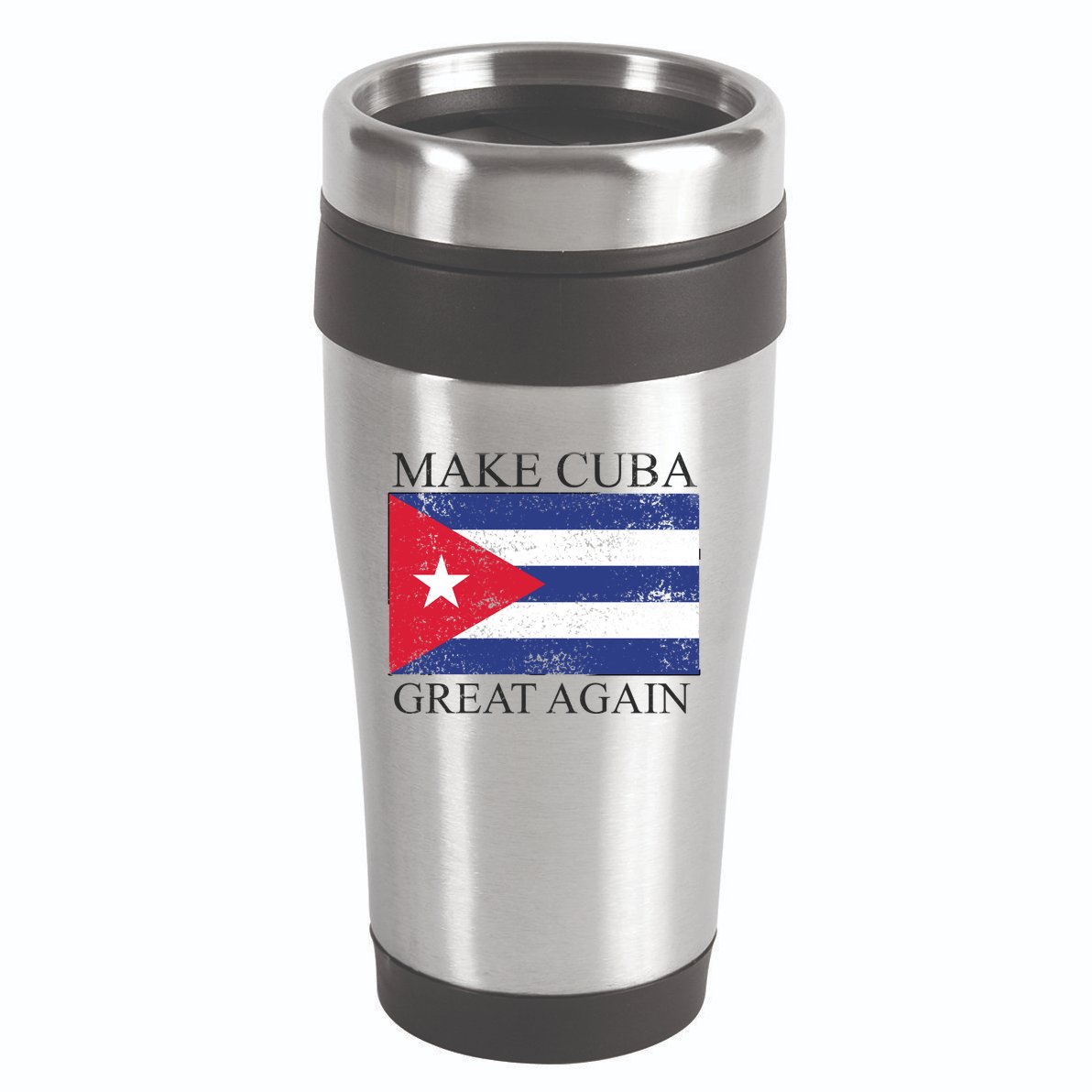 Make Cuba Great Again Cuban Flag 16oz Travel Tumbler