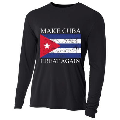 Make Cuba Great Again Cuban Flag Cooling Performance Long Sleeve Crew