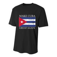 Make Cuba Great Again Cuban Flag Youth Performance Sprint T-Shirt
