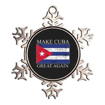 Make Cuba Great Again Cuban Flag Metallic Star Ornament