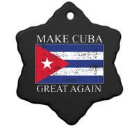 Make Cuba Great Again Cuban Flag Ceramic Star Ornament