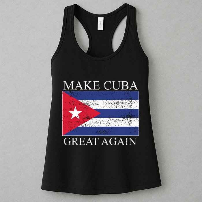 Make Cuba Great Again Cuban Flag Womens Tank Top