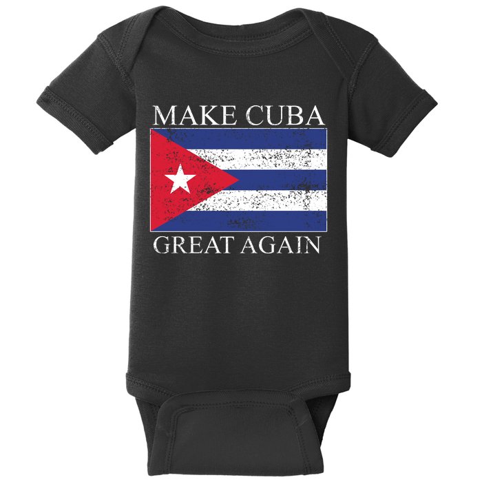 Make Cuba Great Again Cuban Flag Baby Bodysuit