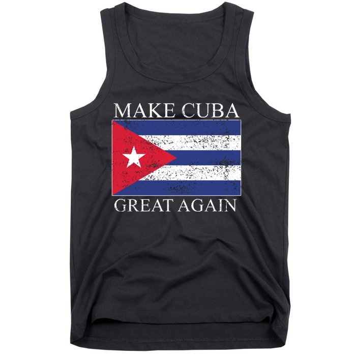 Make Cuba Great Again Cuban Flag Tank Top