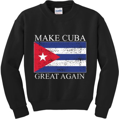 Make Cuba Great Again Cuban Flag Kids Sweatshirt