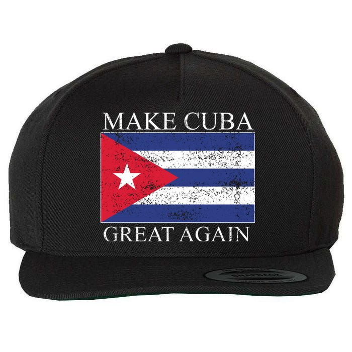 Make Cuba Great Again Cuban Flag Wool Snapback Cap